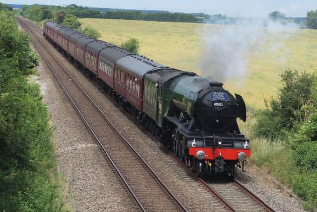 60103 the Flying Scotsman seen passing through Burton Pedwardine en route to London Kings Cross with a charter train from Scarborough on Saturday, taken by Stewart Wilson. EMN-170626-115234001
