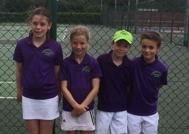 Pictured are Horncastle TC's nine and under Aegon team of Sophie Munks, Jessica Frick, Charlie Giles and George Emmerson.