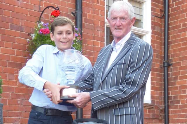James Gilliatt with club captain John Teanby EMN-170626-152211002