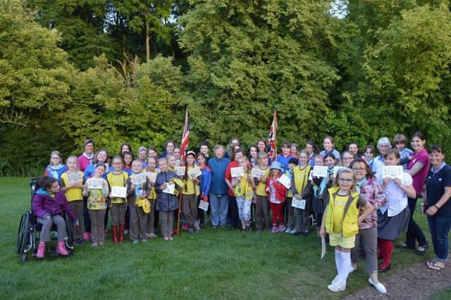 Local Brownies and Guides enjoyed the event at Hubbards Hill.