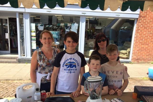 Some members of the working group at the bric-a-brac market.