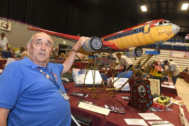 Colin Bull of Southampton with his Boeing 777 at the Meccano Show at Embassy Theatre in Skegness. Photo: MSKP-250617-14 ANL-170627-132511001