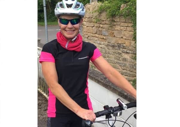 Sharron Tonge - cycling in memory of her dad.
