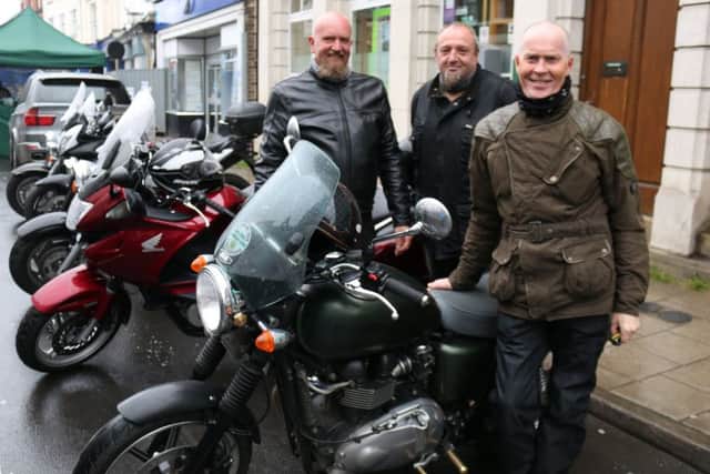 David Wyld, Tim Brown and David Whiptton rode out from Scunthorpe, Hull and Gainsborough to be part of this years event. Photo: Chloe West.