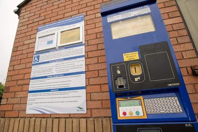 One of the payment machines at the car park in the centre of Coningsby, Photo: John Aron