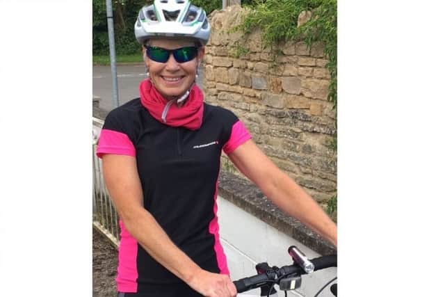 Sharron Tonge - cycling in memory of her dad. EMN-170628-170252001