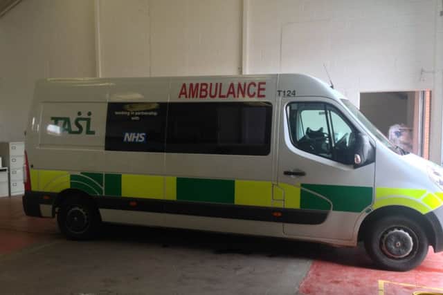 A TASL ambulance. The company is taking on a new five-year contract to provide non-emergency patient transport in Lincolnshire. EMN-170629-134210001