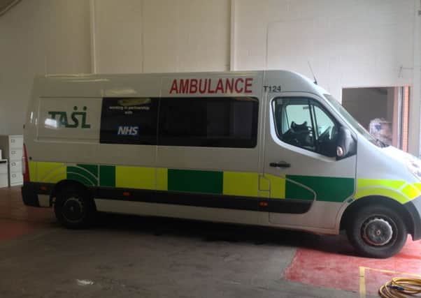 A TASL ambulance. The company is taking on a new five-year contract to provide non-emergency patient transport in Lincolnshire. EMN-170629-134210001