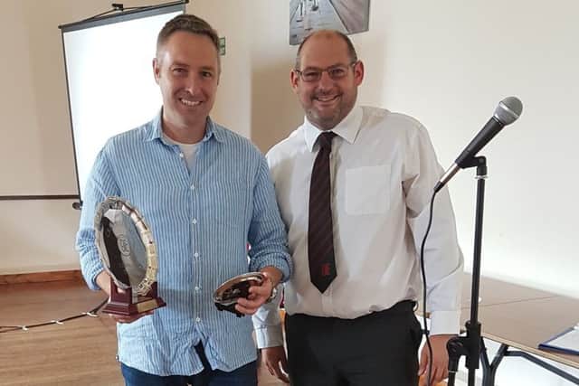 Cranwell JFC Clubman of rhe Year winner John Hansford (left) with chairman Graham Almond EMN-170629-164502002