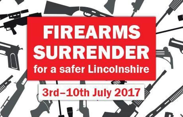 Lincolnshire Police are appealing to residents to give up their firearms. ANL-170630-122533001