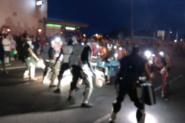 Clash of the Drums lights up Skegness. ANL-170207-085311001