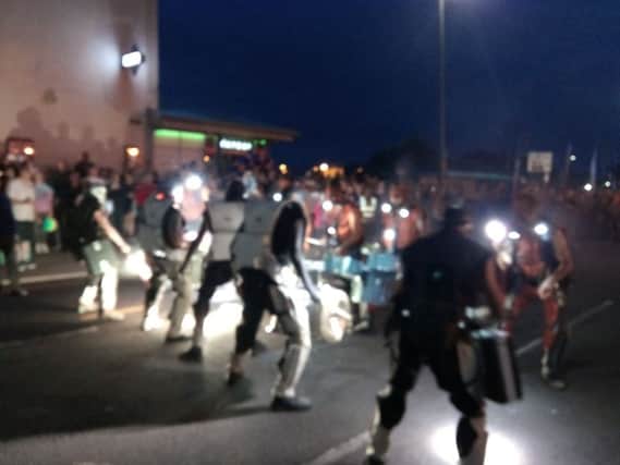 Clash of the Drums lights up Skegness. ANL-170207-085311001