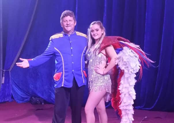 Two of a kind: Circus owner Rusty Russell and new performer Imogen Reynolds.