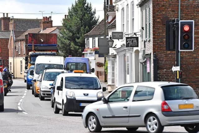 Traffic in Horncastle.