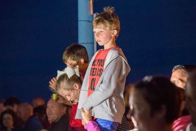 The audience  watching the Clash of the Drums in Skegness. ANL-170307-133649001