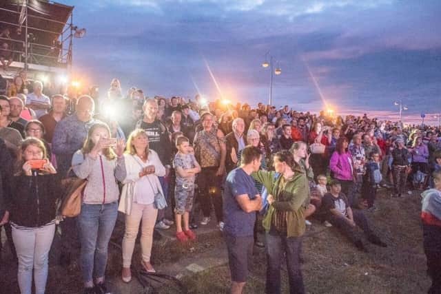 Spectators watch Clash of the Drums at the SO Festival in Skegness. ANL-170307-130620001