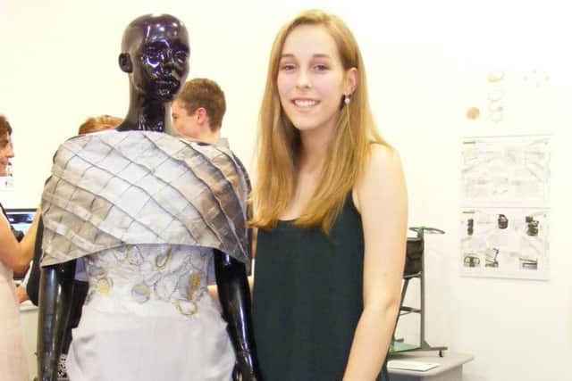 Freya Hide of Kesteven and Sleaford High School with her winning design. EMN-170307-160650001