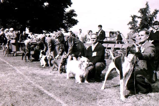 Proud owners in the dog show at the 1965 Heckington Show. EMN-170307-193259001