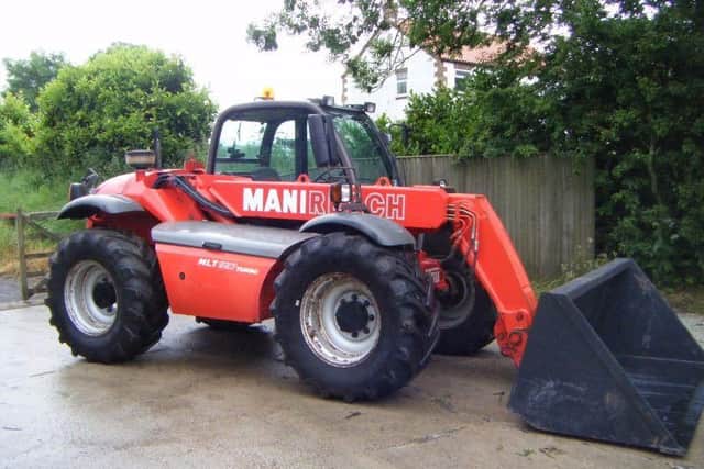 The stolen farm machinery.