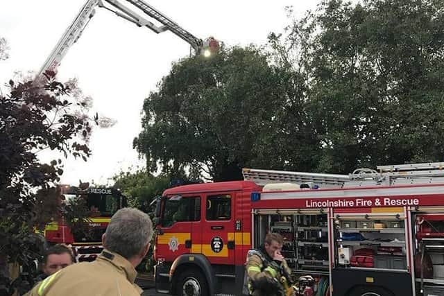 Fire crews and Lincolnshire Police attended a derelict building fire in Sutton on Sea last night (Tuesday).