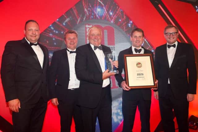 From left - Craig Woodhall of Raps (sponsors), Steff Munks, Freddy Creedon, Gary Simpson of Simpsons Butchers and Miles Jupp - comedian and presenter. EMN-170507-100321001