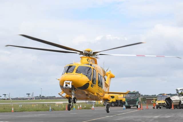 The new Lincs & Notts Air Ambulance at RAF Waddington. EMN-170707-174819001