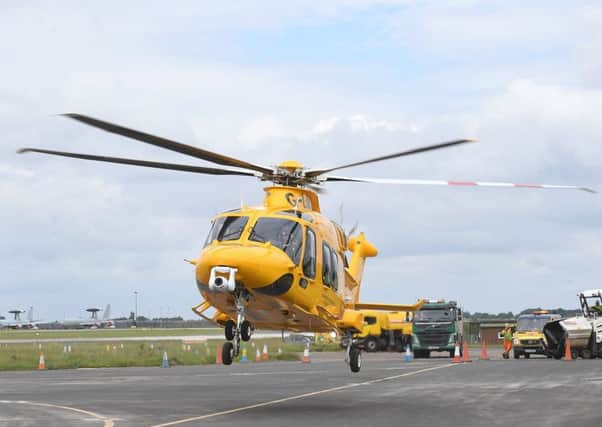 The new Lincs & Notts Air Ambulance at RAF Waddington. EMN-170707-174819001