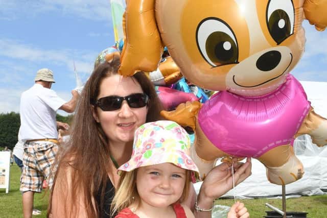 Rebecca Jones with Poppy Jones, 3, of Toynto All Saints at Spilsby Show. Photo: MSKP-090717-18 ANL-171007-123048001