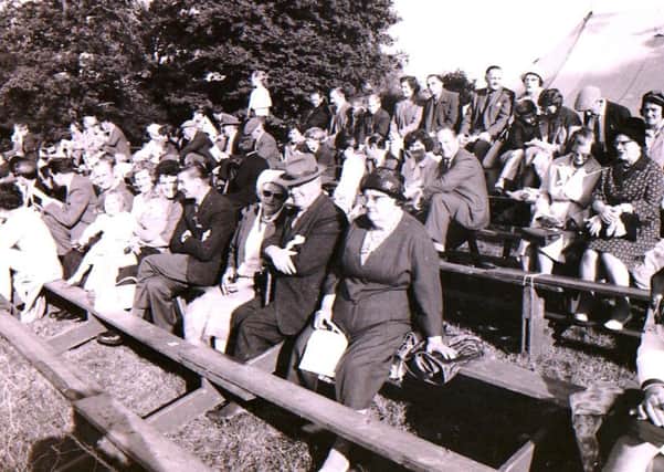 Simple grandstand seating for crowds at the revived Heckington Show in 1965. EMN-171107-140552001