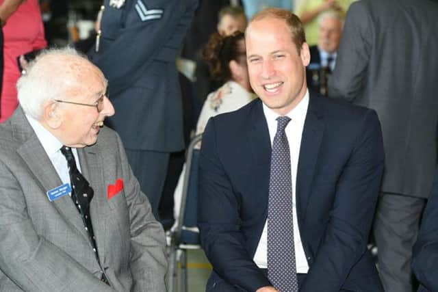 Prince William visits Battle of Britain Memorial Flight (BBMF)