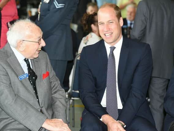 Prince William visits Battle of Britain Memorial Flight (BBMF)