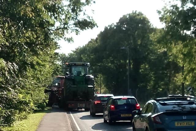 The scene of the crash this evening