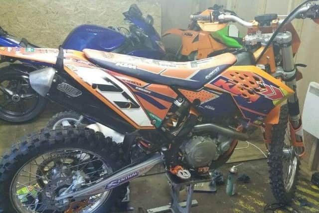 The KTM dirt bike stolen from a shed in Folkingham. EMN-170713-094401001