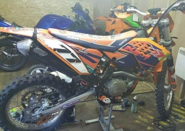 The KTM dirt bike stolen from a shed in Folkingham. EMN-170713-094401001
