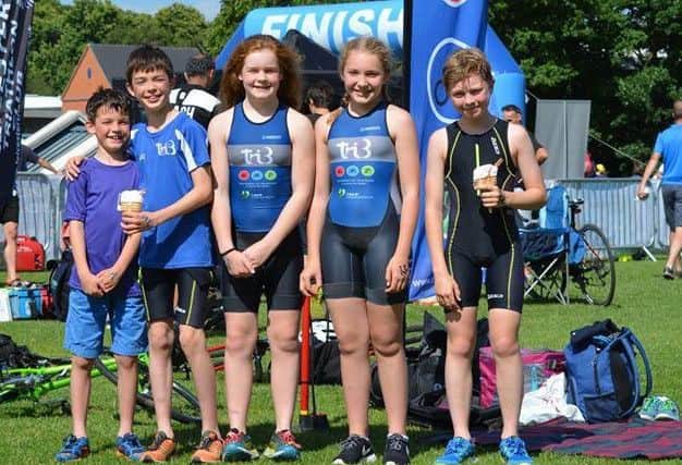 Sleaford juniors at the Foremarke Junior Triathlon EMN-170713-162514002