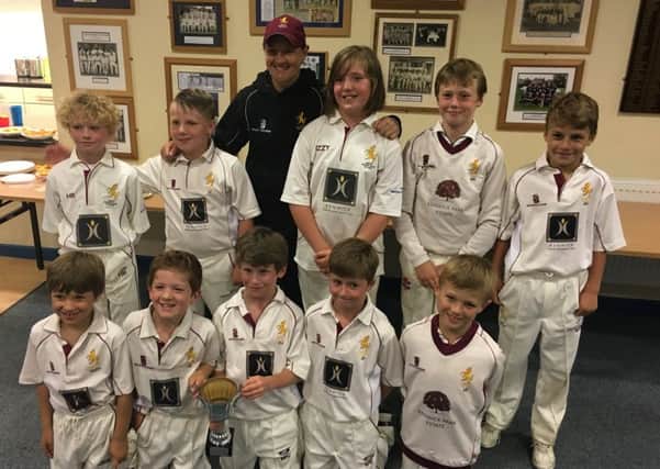 The champions! Louth CC under 11s with coach Arran Brindle.