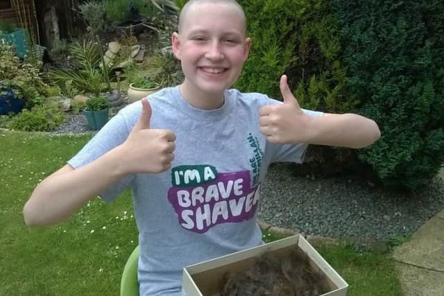 Lucy Williams has 'Braved the Shave' for Macmillan.