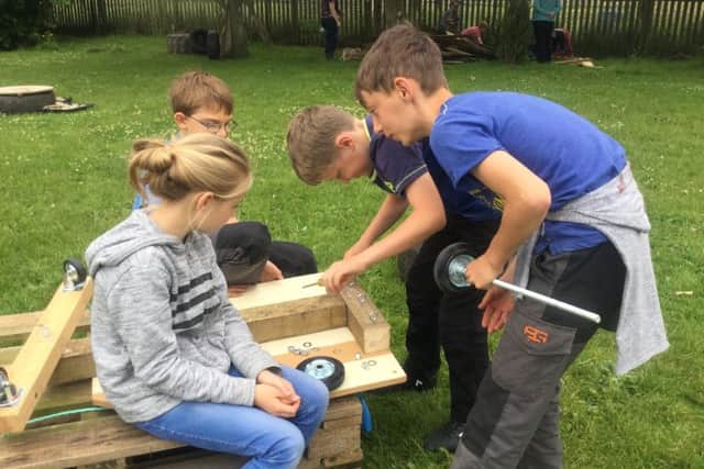 Outdoor learning at Donington on Bain.