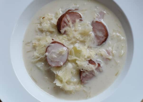 Valasska Kyselica (Czech sauerkraut soup)