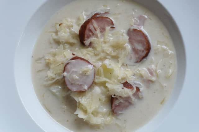 Valasska Kyselica (Czech sauerkraut soup)