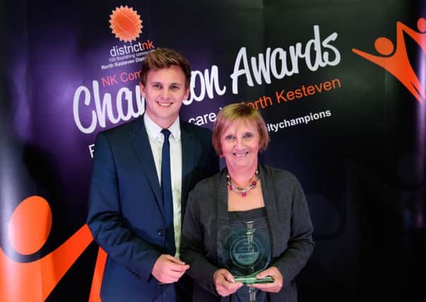 Angela Morley receives her Contribution to Sport award last year, sponsored by 1Life - One NK, at the NK Community Champions Awards 2016.

 Picture: Chris Vaughan Photography EMN-170728-164605001
