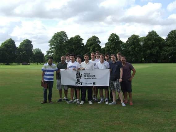 Charity cricket match in 2013.
