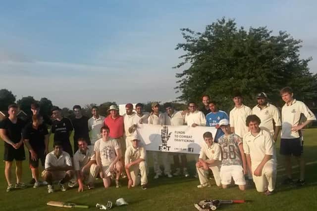 Charity cricket match in 2014.