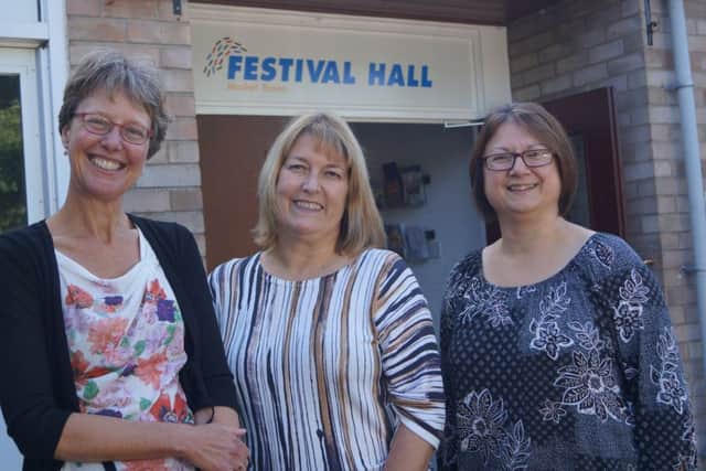 Nicola Marshall, with youth club volunteers Gill Angel and Ayesha Davies. EMN-170731-102641001