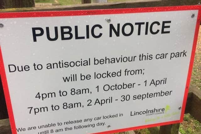 Mareham Pastures car park to be closed at nights. EMN-170726-111157001