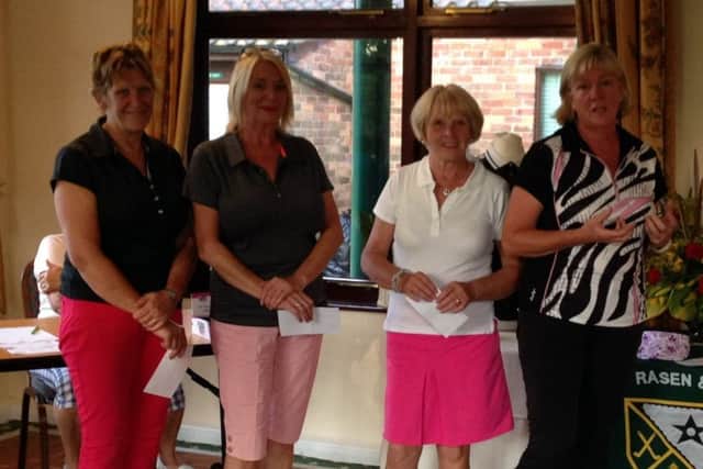 Winners of the Summer Am-Am, from left, Jackie Parker, Kim Robinson, Tilly Lawrence and Sue Borthwick EMN-170727-160435002