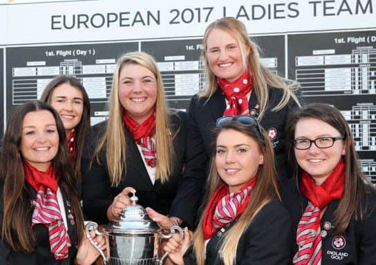 India and her teammates celebrate European success.