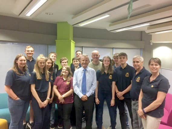 Air cadets and staff from Market Rasen visited the BBC's Hull studios and met Peter Levy EMN-170608-224904001