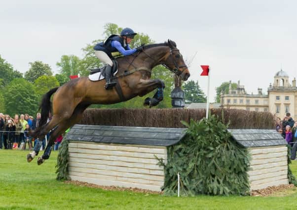 Rosalind Canter (GBR) riding Allstar B in the Cross Country phase of the 2017 Mitsubishi Motors  Badminton Horse Trials