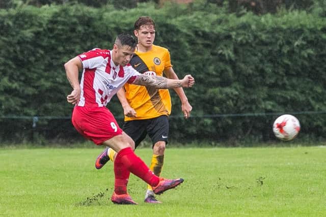 Action from Horncastle's defeat to Boston United.